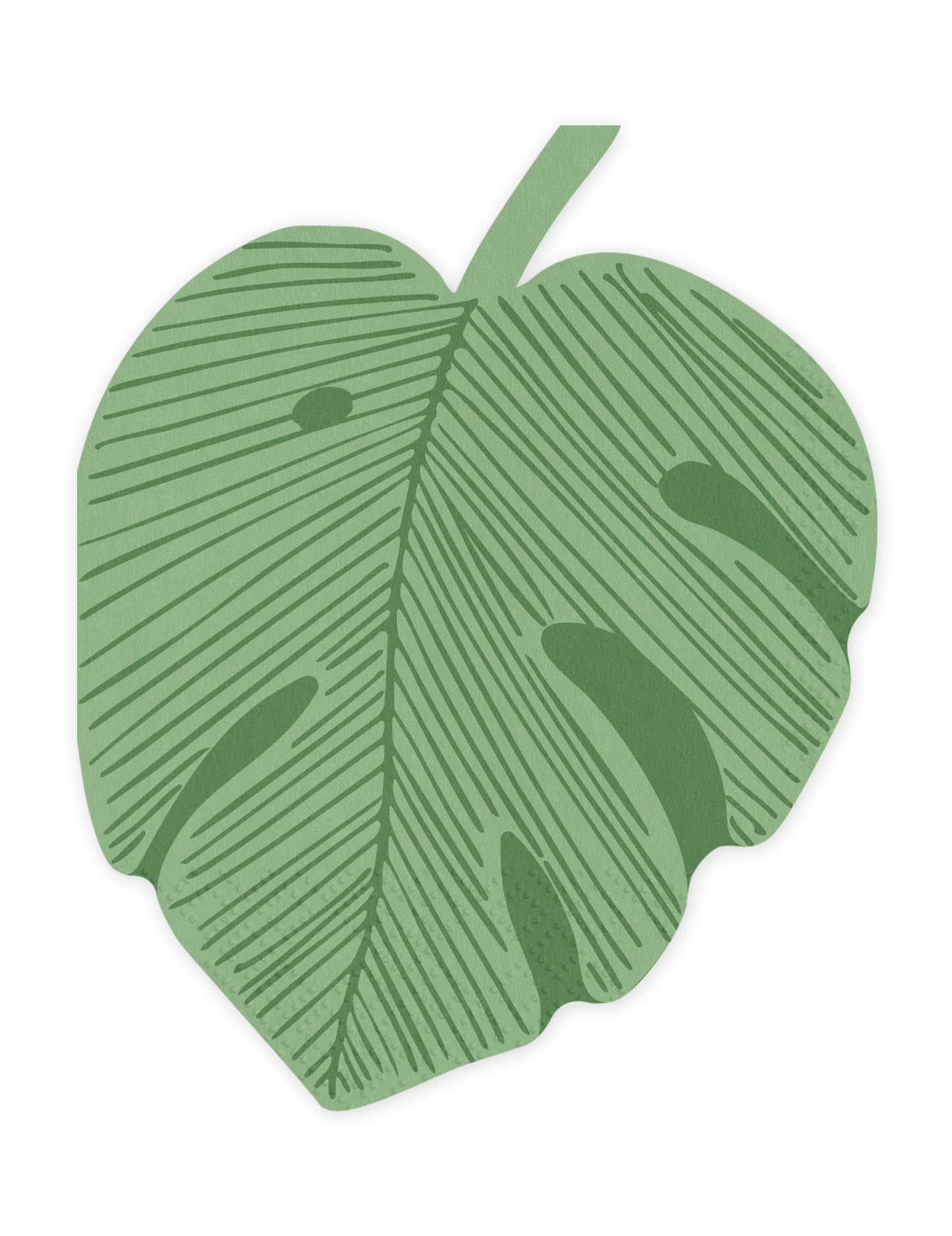 12 șervețele de hârtie cu frunze de monstera verzi 29,1 x 36 cm