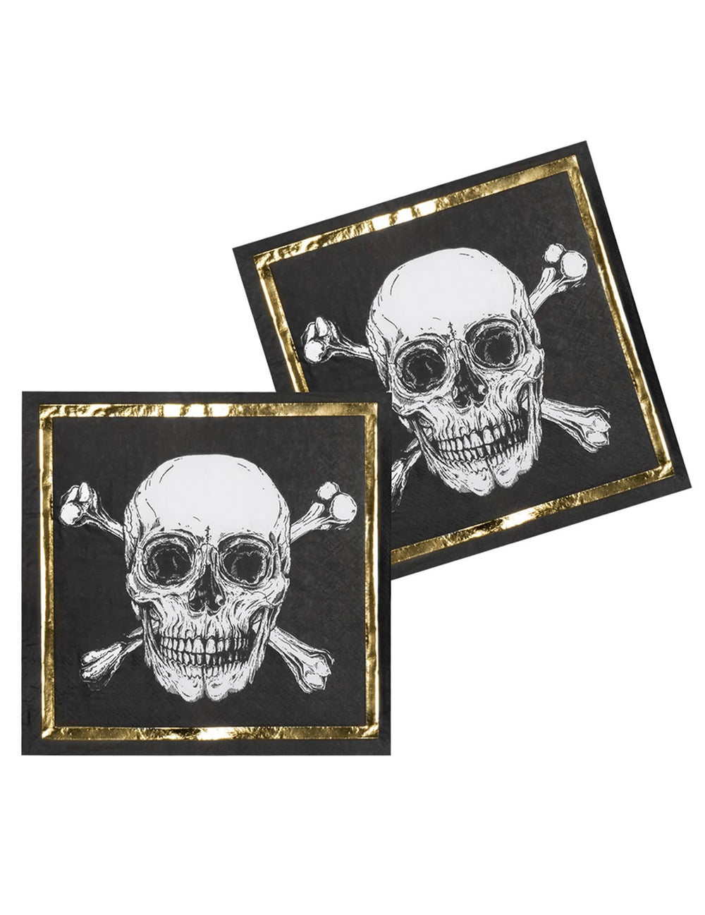 Detaliul motivului de cap de mort al șervețelelor de hârtie Pirate Jolly Roger