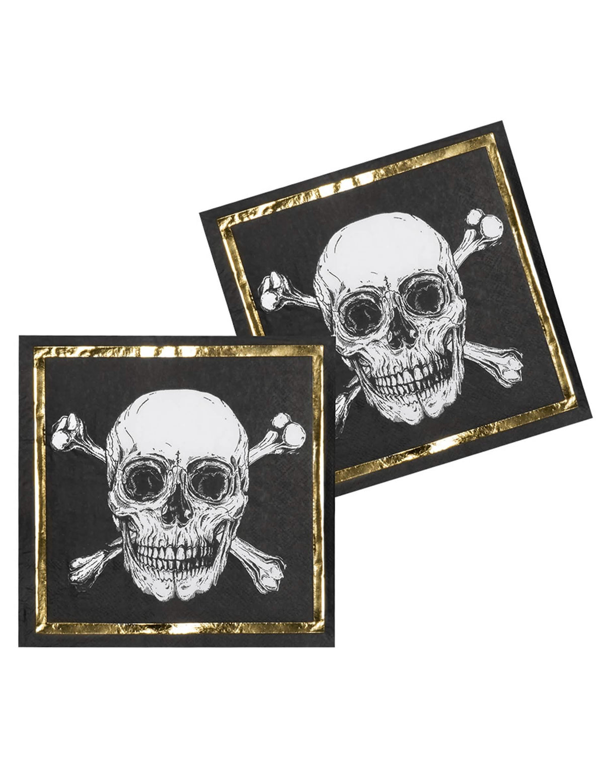 Detaliul motivului de cap de mort al șervețelelor de hârtie Pirate Jolly Roger