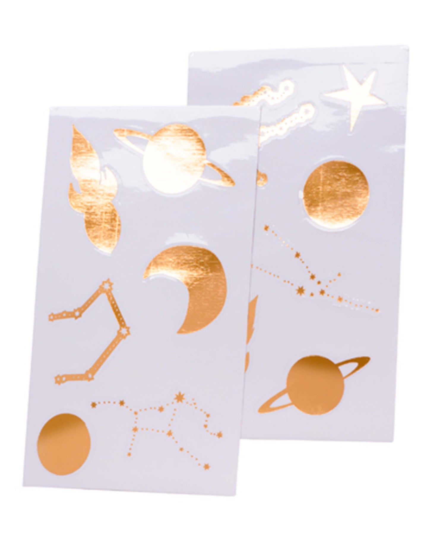 12 autocolante aurii, spații de la 3 la 7 cm planete și stele