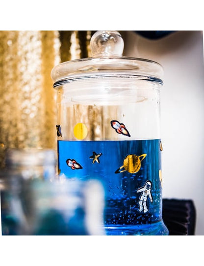 12 autocolante aurii, spații de la 3 la 7 cm planete și stele