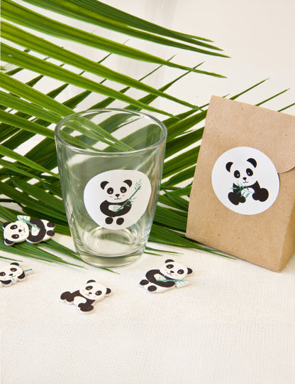 12 autocolante cu panda 4 cm autocolante rotunde