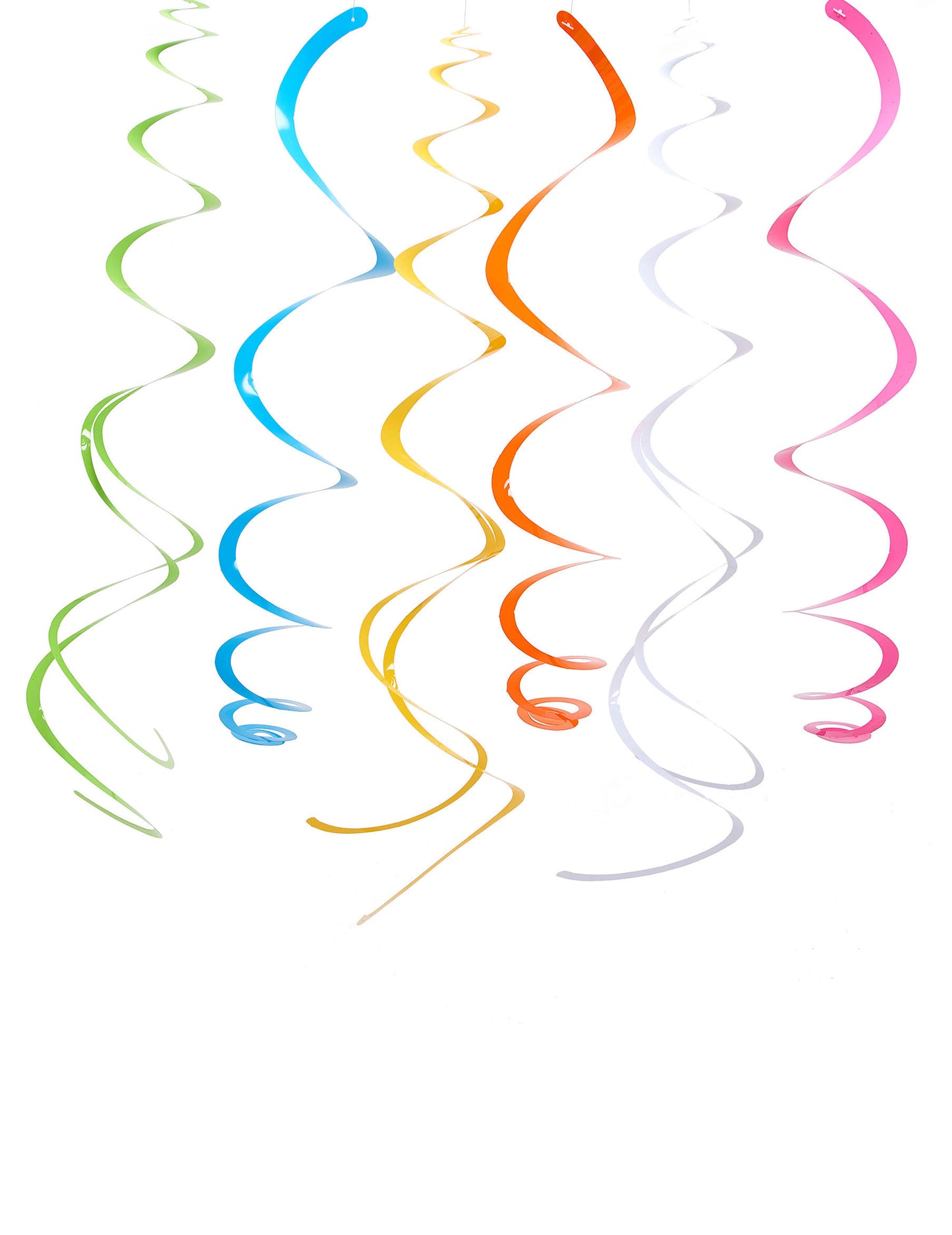 12 suspensii în spirală multicoloră