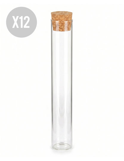 12 eprubete din sticlă 15 cm