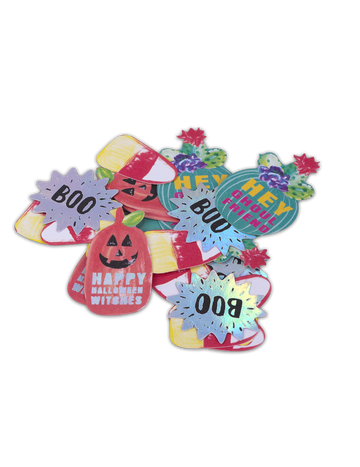 120 confetti de masă de Halloween 3 cm dovleac și boo