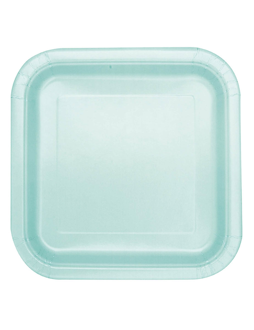 farfurii pătrate din carton pastel pentru petrecere, mentă