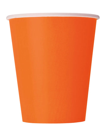 Gobelets en carton pour fête orange