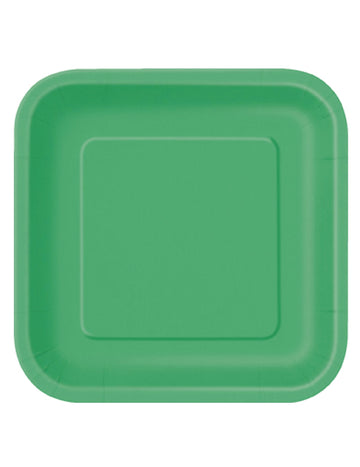 14 plăci mari de carton verde smarald 23 cm