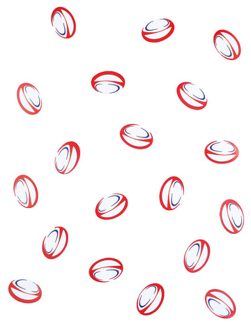 150 Balloane de rugby roșu și albastru