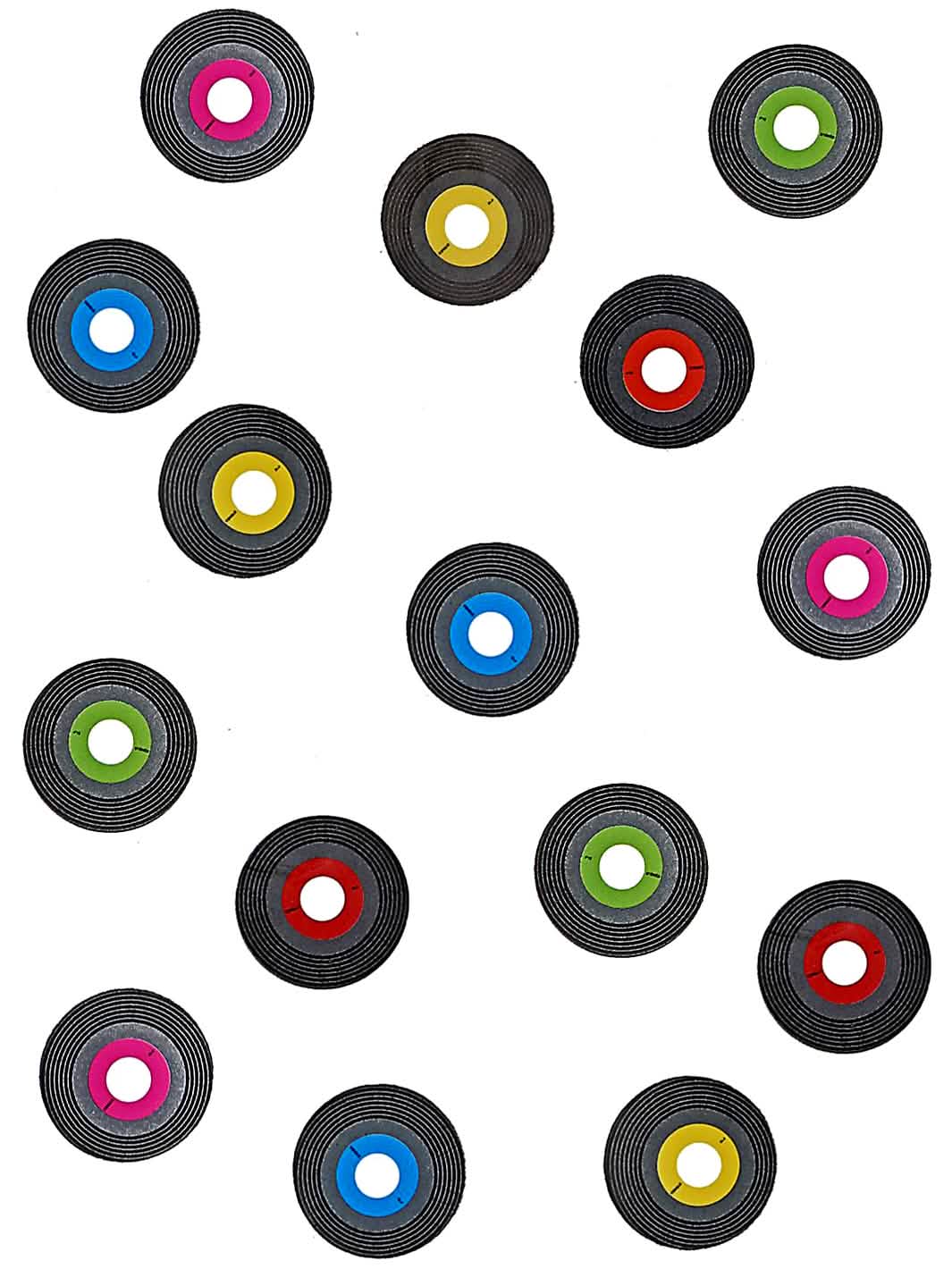 confetti de masă disc vinyl set de 150 multicolor