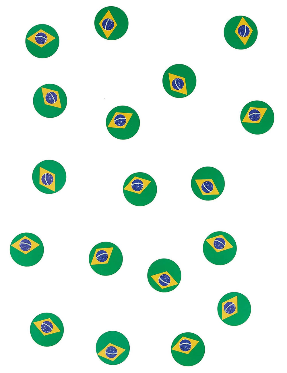 Prezentare generală a confetti de masă cu steagul Braziliei