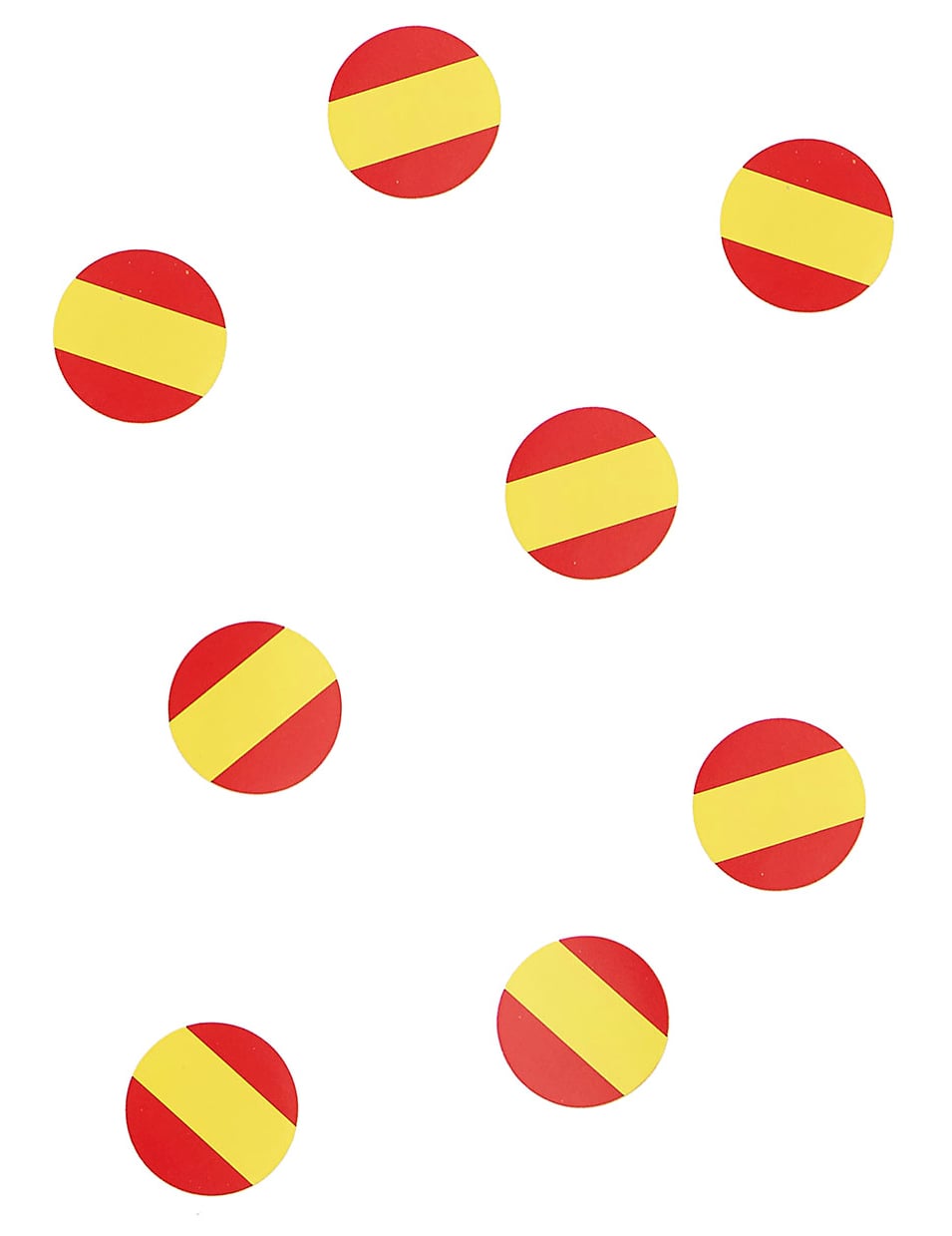 Confettis de table drapeau Espagne rouges et jaunes