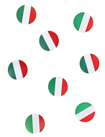 Confettis de table drapeau Italie pour fête ronds verts blancs et rouges