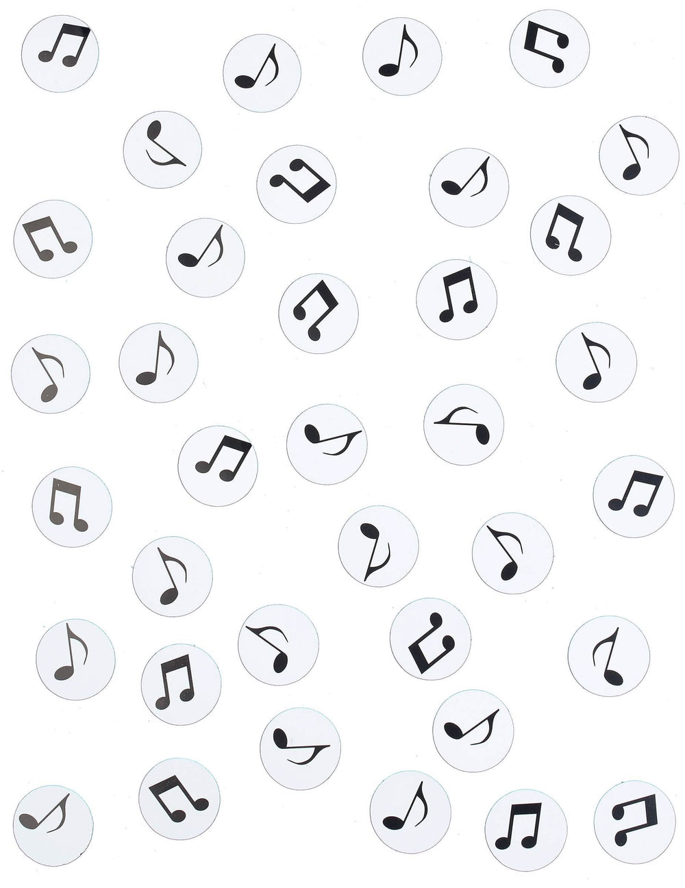 Privire de ansamblu asupra confetti de masă notă muzicală
