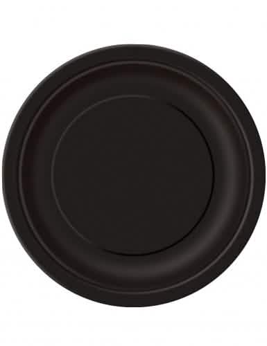 Assiettes en carton de fête pour anniversaire noires