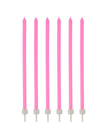 16 lumânări fine cu bobble 12 cm