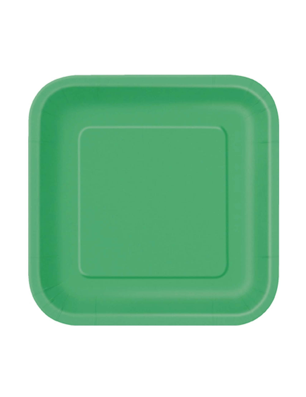 farfurii din carton verde smarald pentru petrecere pătrate
