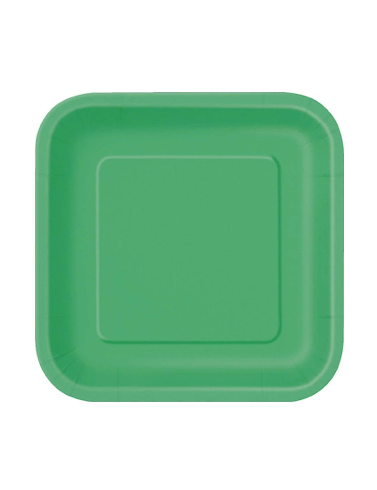 farfurii din carton verde smarald pentru petrecere pătrate