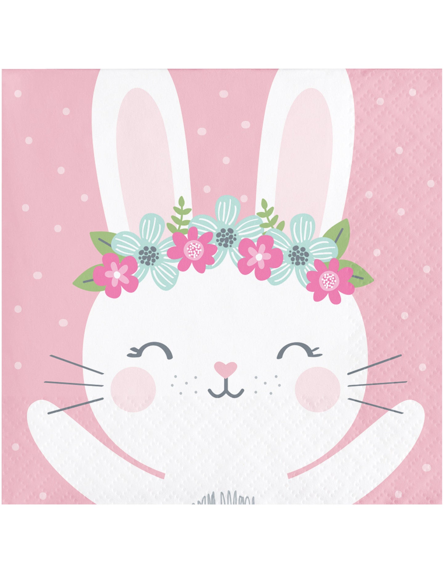 16 șervețele mici din hârtie Iepuraș roz 25 x 25 cm 
