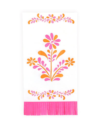 16 șervețele din hârtie cu franjuri Pink Limonade 20 x 40 cm