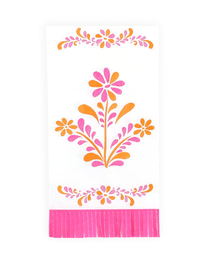 16 șervețele din hârtie cu franjuri Pink Limonade 20 x 40 cm
