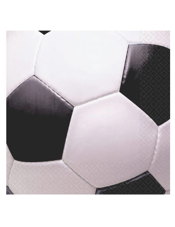 16 șervețele din hârtie Balon de fotbal 33 x 33 cm 