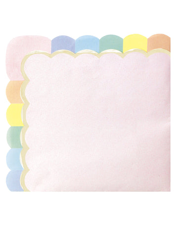 16 prosoape de hârtie roz roz pastel 33 x 33 cm