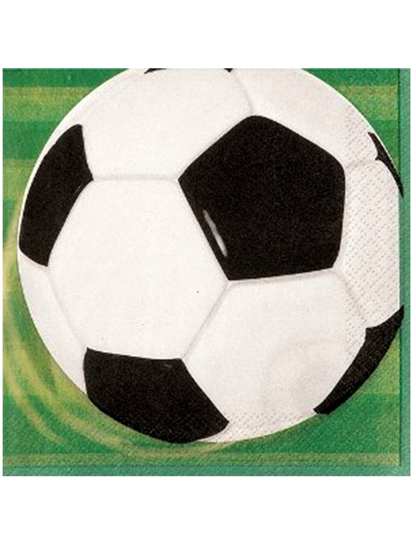 16 șervețele din hârtie fotbal 33 x 33 cm minge 3D 