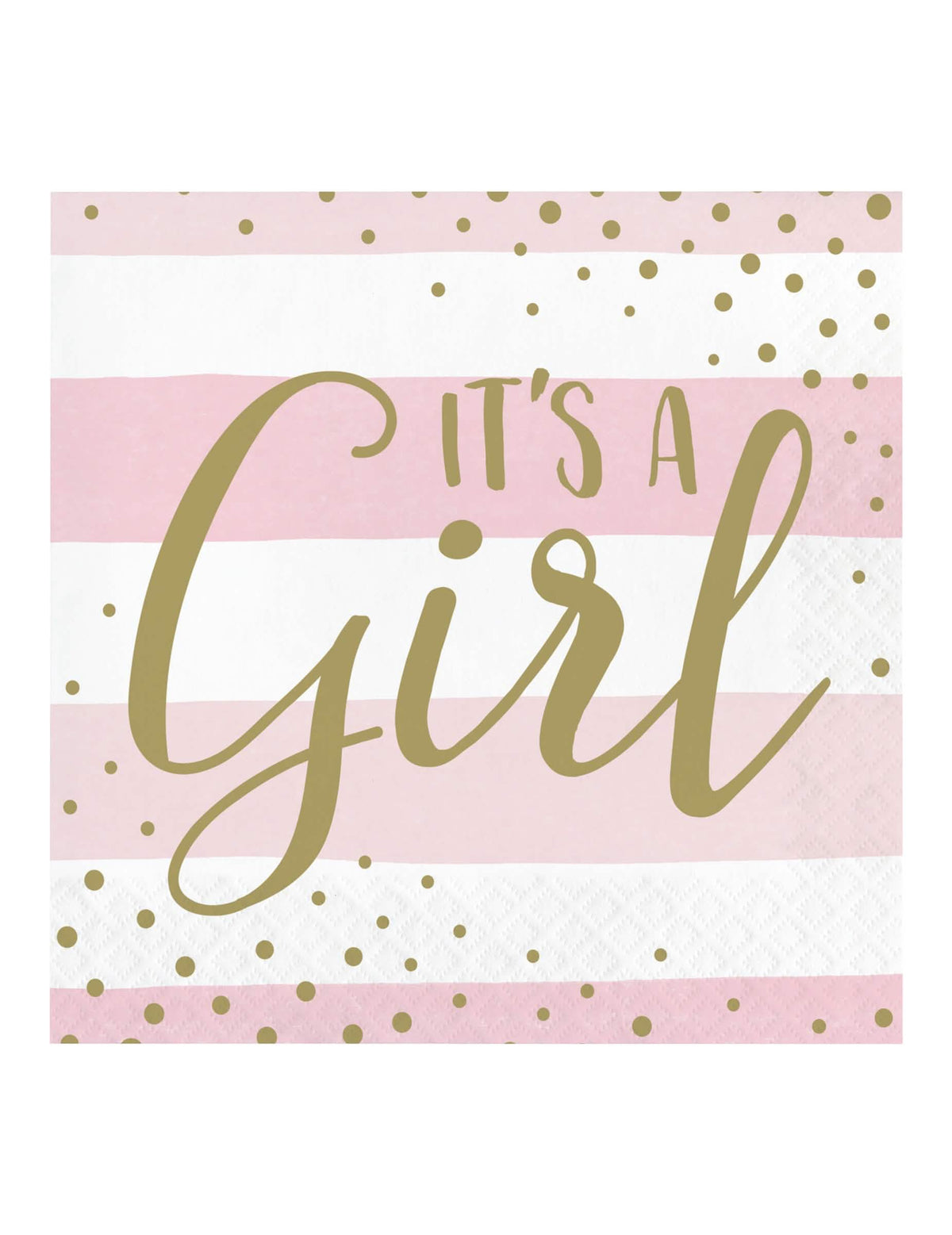 șervețele de hârtie este pentru o fetiță pentru baby shower roz și alb cu buline aurii