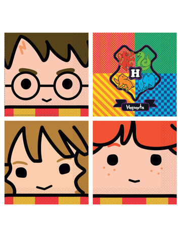 16 șervețele de hârtie kawaii Harry Potter™ 33 x 33 cm 