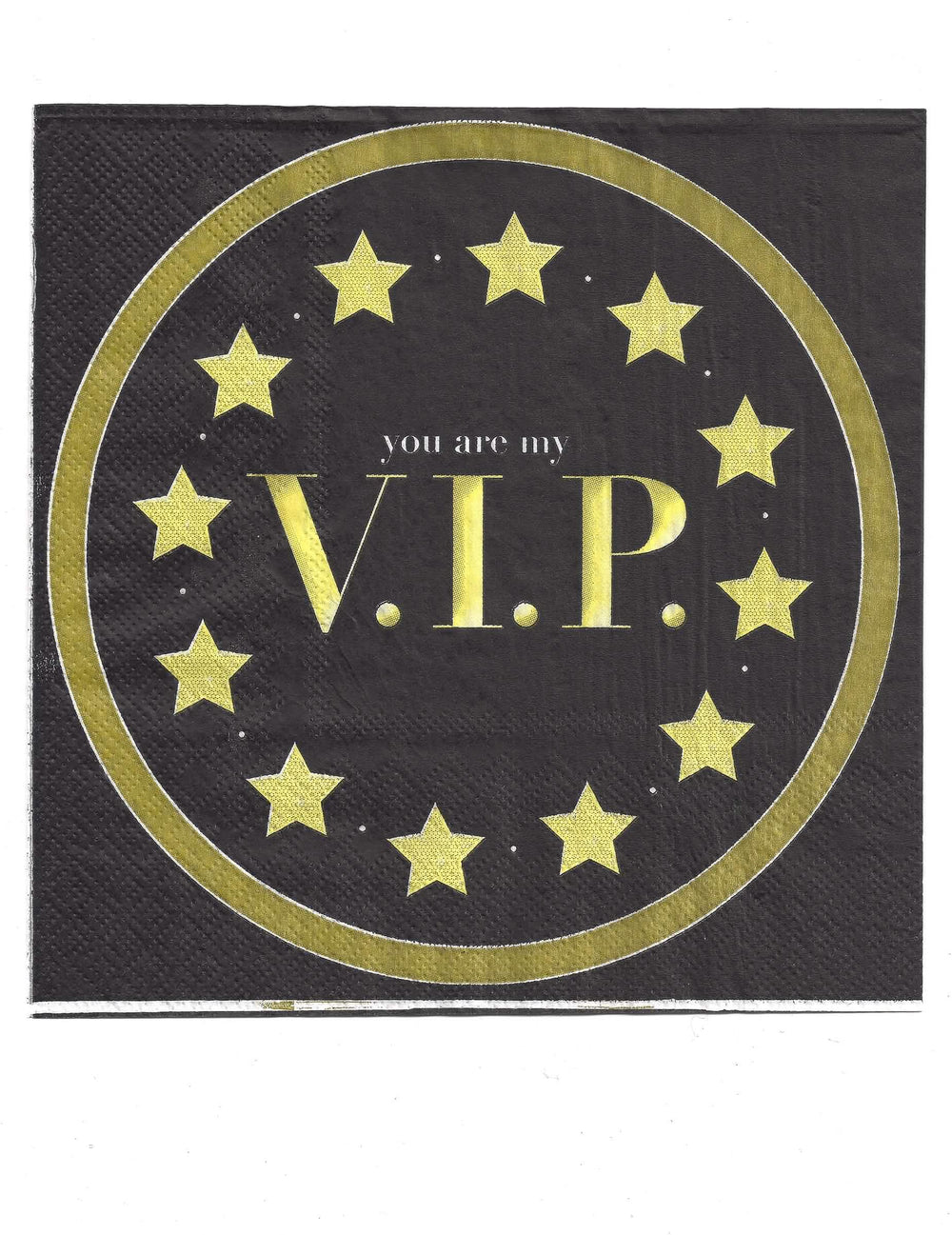șervețele de hârtie You are my VIP pour fête negru și auriu