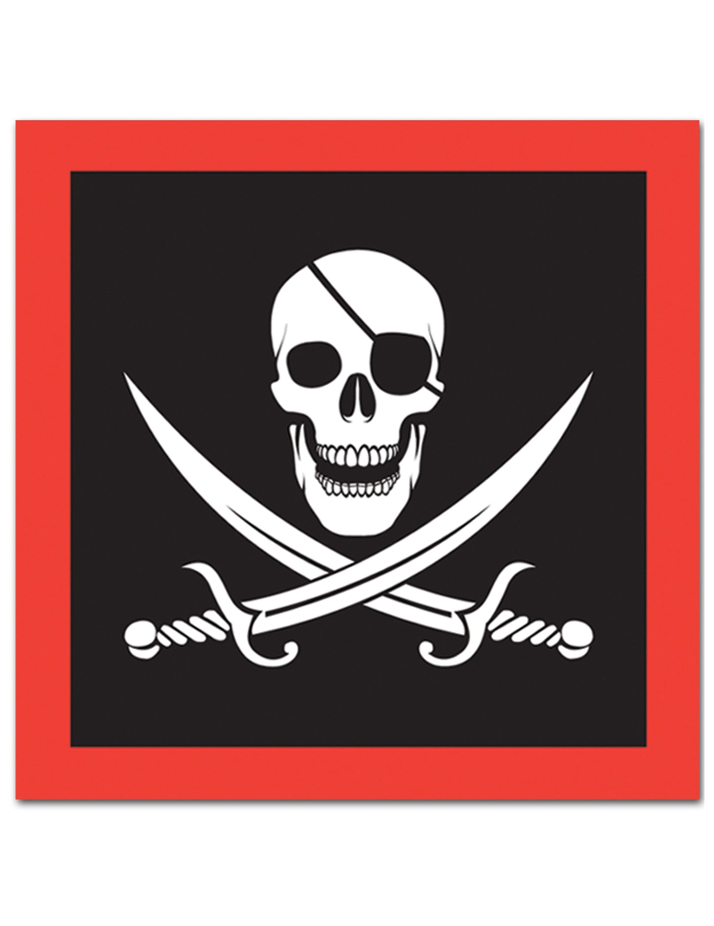 16 șervețele de hârtie Pirat cap de mort 33 x 33 cm 