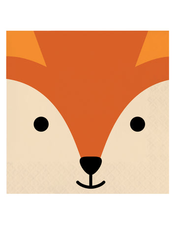 16 șervețele de hârtie cu cap de vulpe 33 x 33 cm pentru ziua de naștere