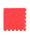 16 serviettes Noël intemporel rouge et or 33 x 33 cm