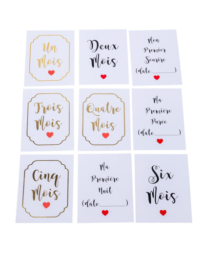 18 cărți aurite cu momente importante pentru primul an, 14 x 19 cm pentru bebeluș