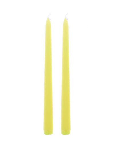 Bougies chandelles pour décoration de fête jaune