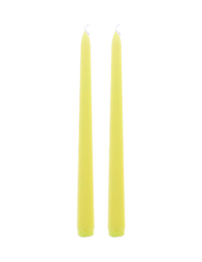 2 lumânări tip candelă galbene 25 cm