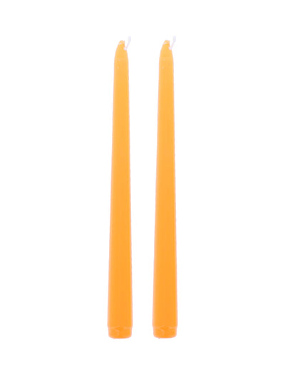 2 bougies chandelles orange