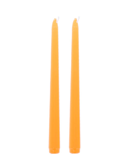 2 lumânări tip candelă portocalii 25 cm