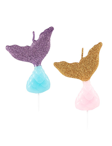 2 lumânări 17 x 14 cm coadă de sirenă