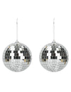 Lot de 2 boules disco pour fête argentées à facettes