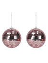 2 Globuri Disco Auriu Roz 10cm