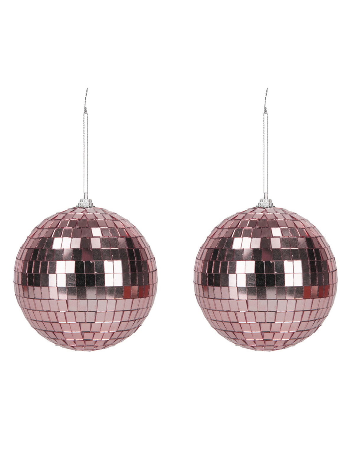 2 Globuri Disco Auriu Roz 10cm