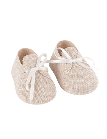 2 recipiente în formă de pantofiș pentru bebeluși 8,5 x 4,5 cm efect de in