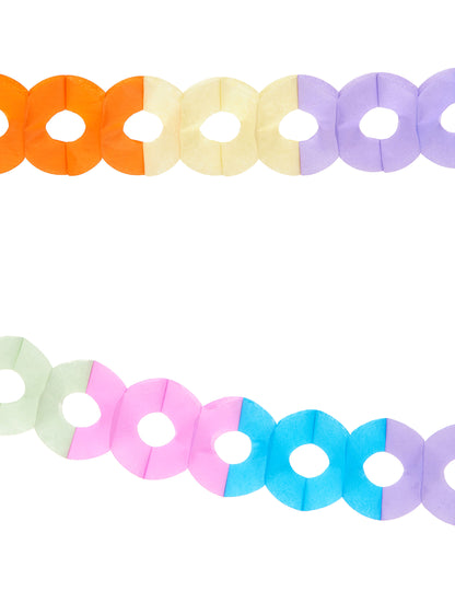 2 ghirlande cu hârtie multicoloră 2,5 m