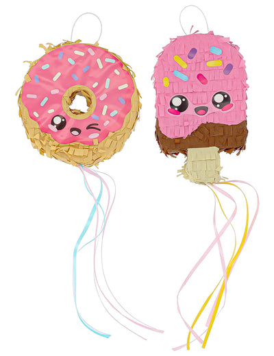 2 Mini-piñate Kawaii Party Donut și Înghețată