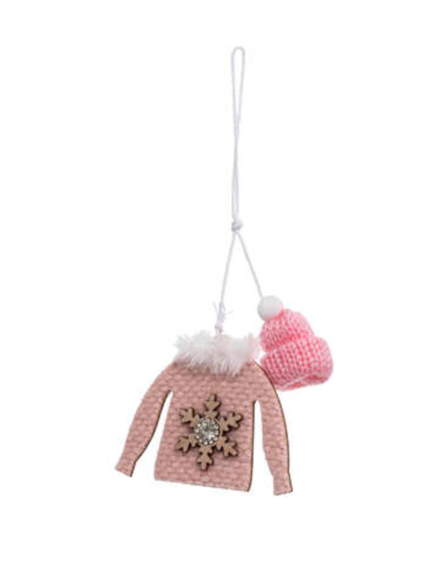 2 agrafe de pulovere de Crăciun 8 cm de lemn