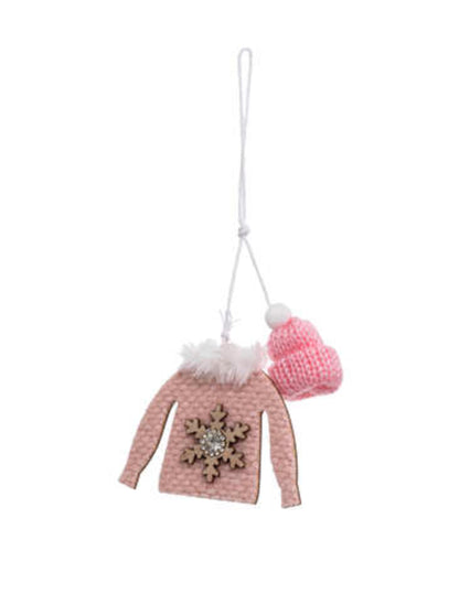 2 agrafe de pulovere de Crăciun 8 cm de lemn