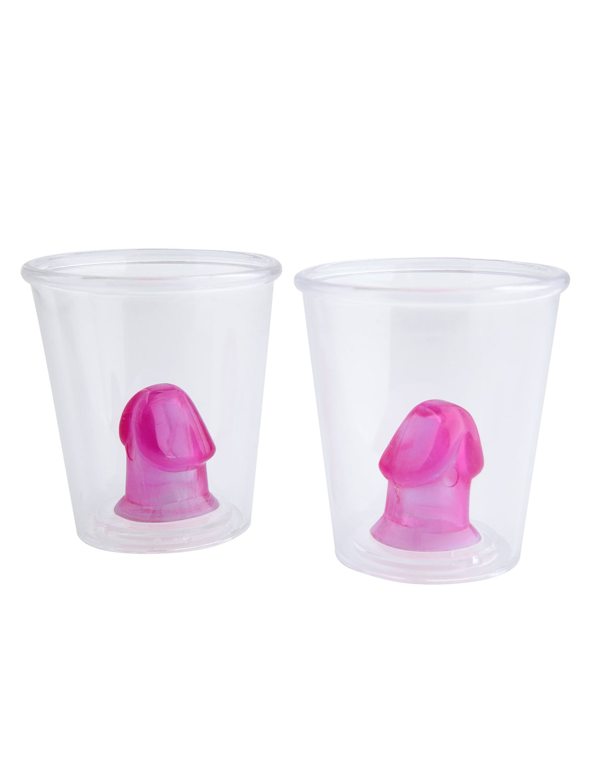 Verres à shooter zizi pour adulte transparents et roses