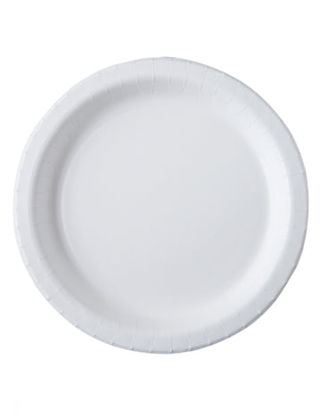 20 farfurii albe din carton 26 cm compostabil